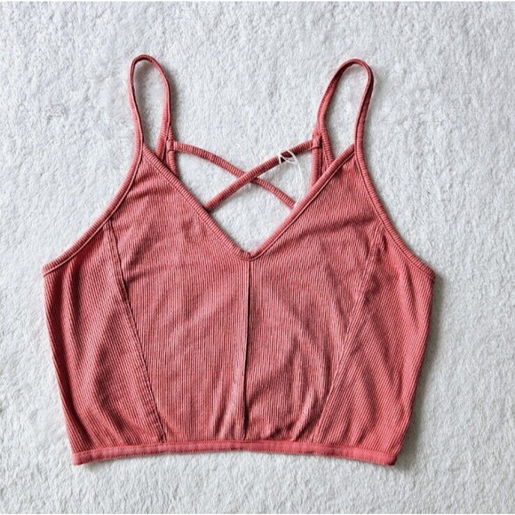 CYNTHIA ROWLEY vtg travel yoga pilates workout free people stretch-crop top s - Picture 3 of 5